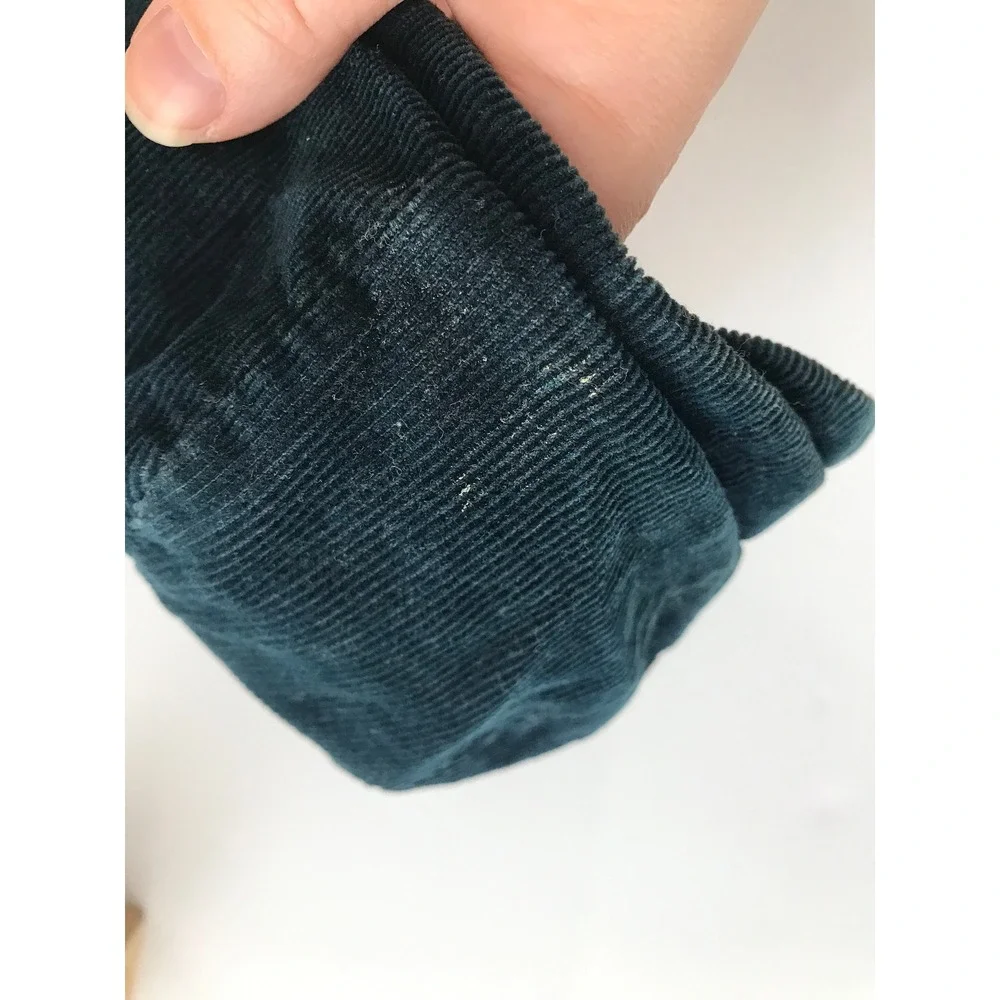Vintage 50s Newsboy Cap‎ Dark Blue Corduroy Embroidered Dog Kids Flat Hat